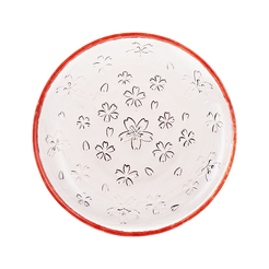 Talerzyk deserowy szklany 16 cm LISSET różowy