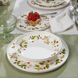 zestaw obiadowy porcelanowy z owocowym wzorem