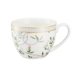 Biała filiżanka ze spodkiem z ręcznie formowanej porcelany