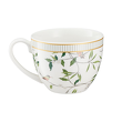 Filiżanka porcelanowa 240 ml ze spodkiem w zielono-złotym wzorze