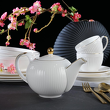 Elegancki serwis kawowy porcelanowy do codziennego użytku 