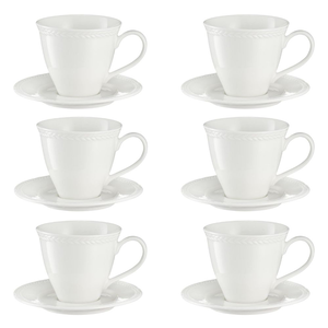 Komplet filiżanek porcelanowych 230 ml 6 sztuk LOZANO