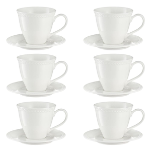 Komplet filiżanek porcelanowych 230 ml 6 sztuk LOZANO