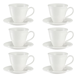 Komplet filiżanek porcelanowych 230 ml 6 sztuk LOZANO