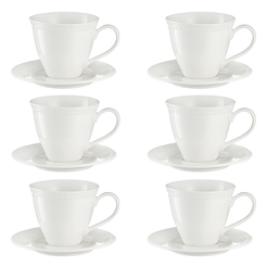 Komplet filiżanek porcelanowych 230 ml 6 sztuk LOZANO