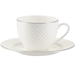 Komplet filiżanek do kawy herbaty porcelanowych 6 szt BARI PLATIN 1