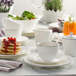 zestaw obiadowo kawowy porcelanowy