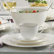zestaw obiadowo kawowy porcelanowy na 6 osób