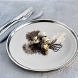 Talerz dekoracyjny srebrny 25 cm OTELLO Silver 5