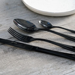 Zestaw sztućców na 6 osób 30 elementów SLIM BLACK 6