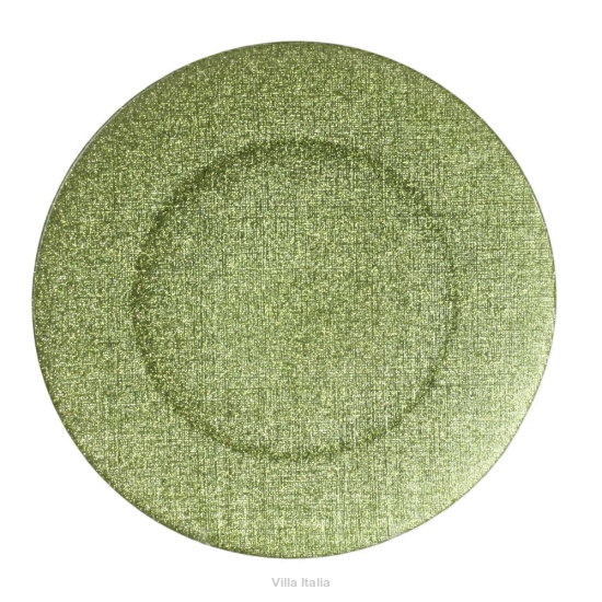 Półmisek szklany Talerz do ciasta 32 cm zielony PAOLA GREEN