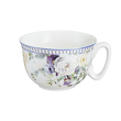 Filiżanka porcelanowa ze spodkiem w kwiaty fioletowe
