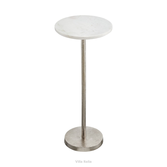 Stolik pomocniczy marmurowy 62 cm DIEGO White