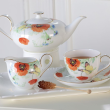 Filiżanka do herbaty porcelanowa ze spodkiem 250 ml FLOWERS 3