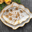 Amfora porcelanowa 21 cm zdobiona złotem CESARE 2