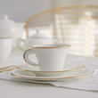 Filiżanka porcelanowa do kawy i herbaty 200 ml ze spodkiem NAOMI GOLD 7