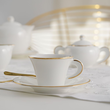 Filiżanka porcelanowa do kawy i herbaty 200 ml ze spodkiem NAOMI GOLD 6