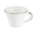Filiżanka porcelanowa do kawy i herbaty 200 ml ze spodkiem NAOMI GOLD 1