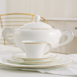 Filiżanka porcelanowa do kawy i herbaty 200 ml ze spodkiem NAOMI GOLD 12