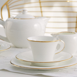 Wyjątkowy serwis kawowy z białej porcelany kostnej do eleganckiego stołu