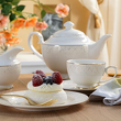 elegancki serwis obiadowy porcelanowy na 12 osób z wazą na stół