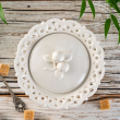 Cukiernica porcelanowa ażurowa 15 cm CLARA Ivory 3