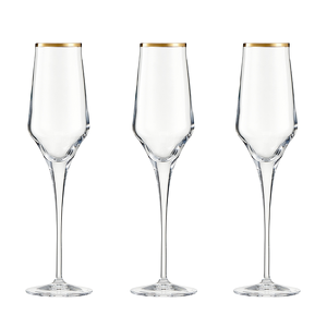 Kieliszki do szampana 200 ml 6 sztuk CONTESSA Gold