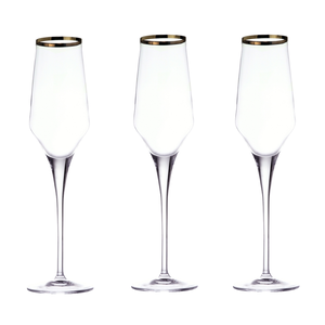 Kieliszki do szampana 200 ml 6 sztuk CONTESSA Gold