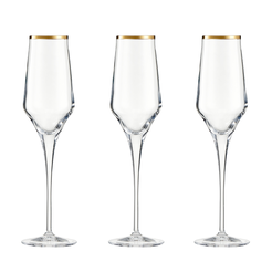 Kieliszki do szampana 200 ml 6 sztuk CONTESSA Gold