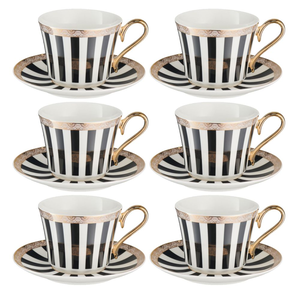 Komplet filiżanek porcelanowych 220 ml 6 sztuk AGNES