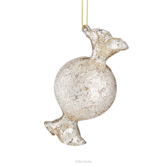 bombka cukierek brokatowy
