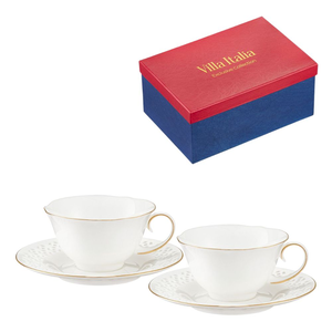 Komplet filiżanek porcelanowych 2 sztuki Zestaw prezentowy ROMANTICA