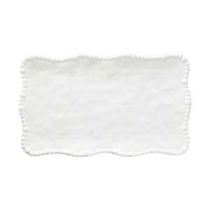 Patera na ciasto Talerz prostokątny 35 x 20 cm MESTIERE WHITE