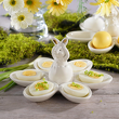 Talerz na jajka ceramiczny z zajączkiem 22 cm BUNNY 4