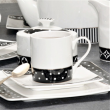 Filiżanka do kawy porcelanowa 200 ml ze spodkiem YVETTE 2  3