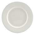 talerzyk na ciasto z porcelany z brzegami zdobionymi platyną