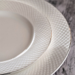 Serwis obiadowy porcelanowy Komplet talerzy na 6 osób BARI PLATIN 8