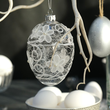 Bombka jajko szklane dekorowane 12 cm 2