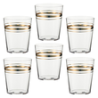 Zestaw szklanek 350 ml 6 sztuk STILLA GOLD 8