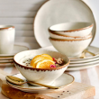 Komplet talerzy z miseczkami na 6 osób ceramiczny RUSTICO 7