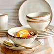 Komplet talerzy z miseczkami na 6 osób ceramiczny RUSTICO 7