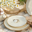 Komplet talerzy obiadowych handmade look