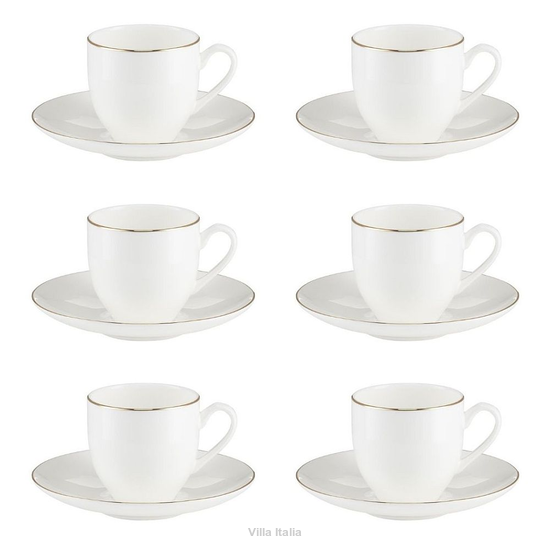 Zestaw filiżanek do espresso 100 ml BOSTON Gold