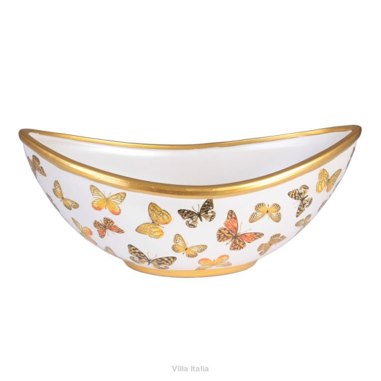 Misa dekoracyjna porcelanowa owalna MARIPOSA 37 cm