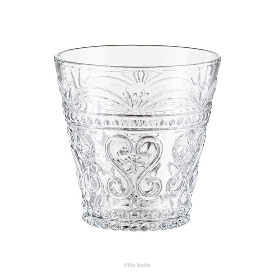 Szklanka biała 250 ml 9 cm FIORINO  szklanka niska wytłaczana