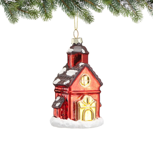 Bombka choinkowa szklana DOMEK 11 cm