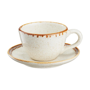 Filiżanka ze spodkiem 260 ml ceramiczna RUSTICO