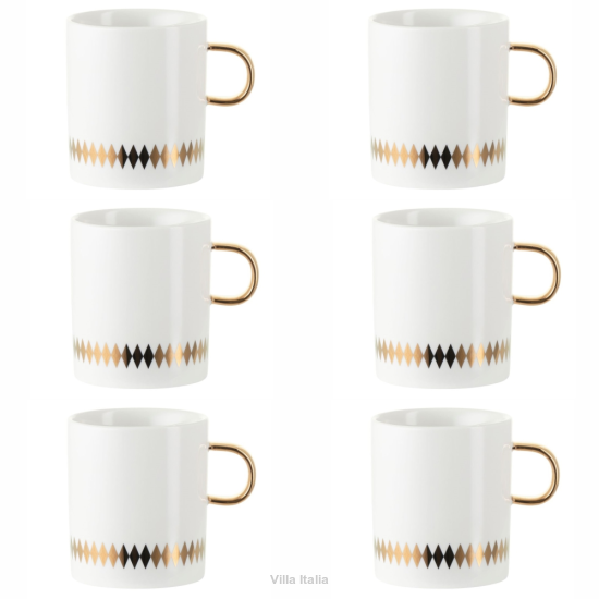 Zestaw kubków porcelanowych 340 ml 6 sztuk GAJA