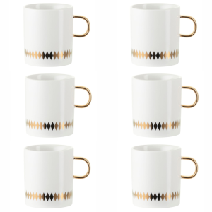 Zestaw kubków porcelanowych 340 ml 6 sztuk GAJA