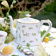 Dzbanek do herbaty porcelanowy dekorowany 850 ml LEDA IVORY 2